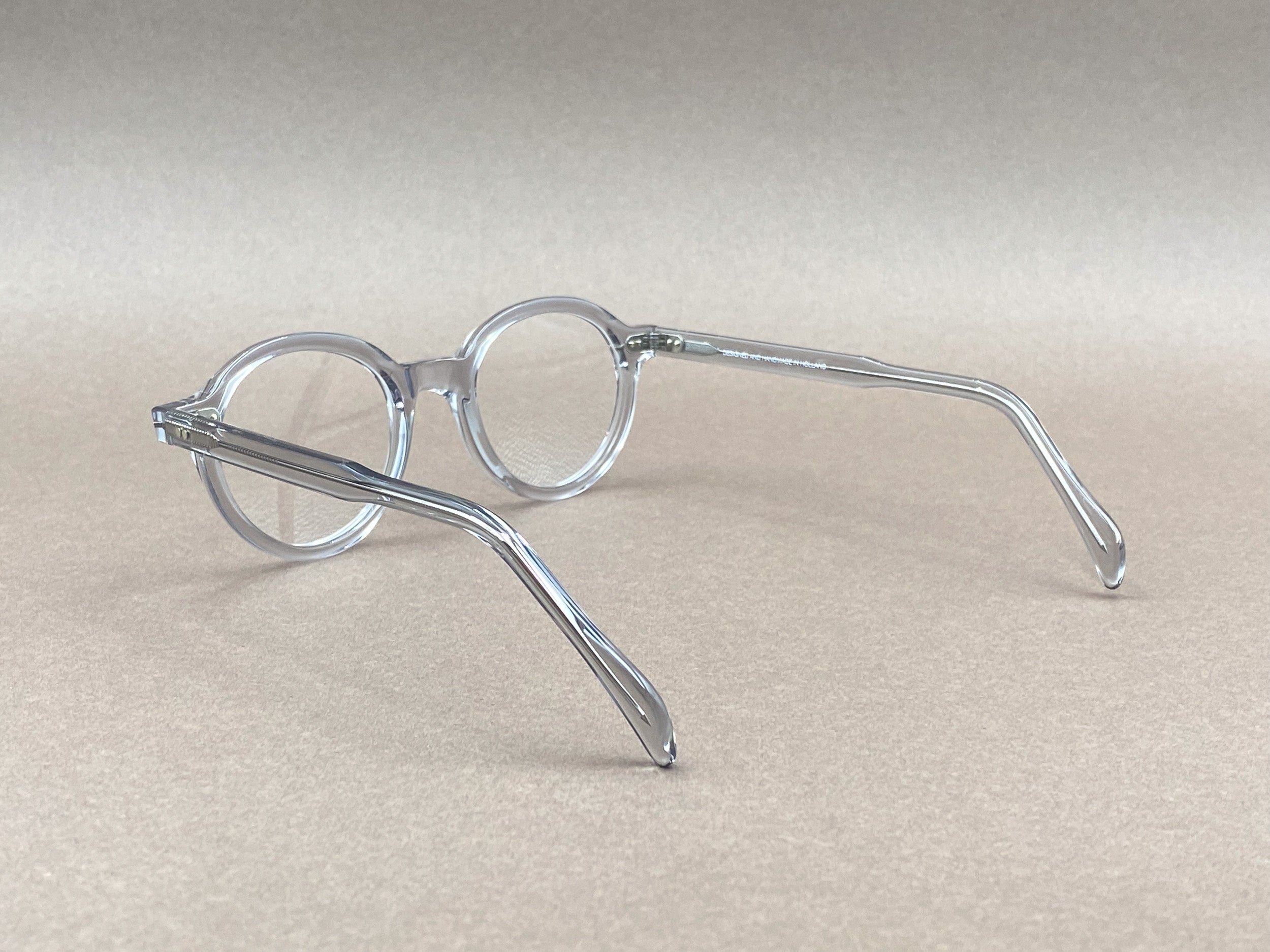 Preciosa 611 handmade glasses - clear gray