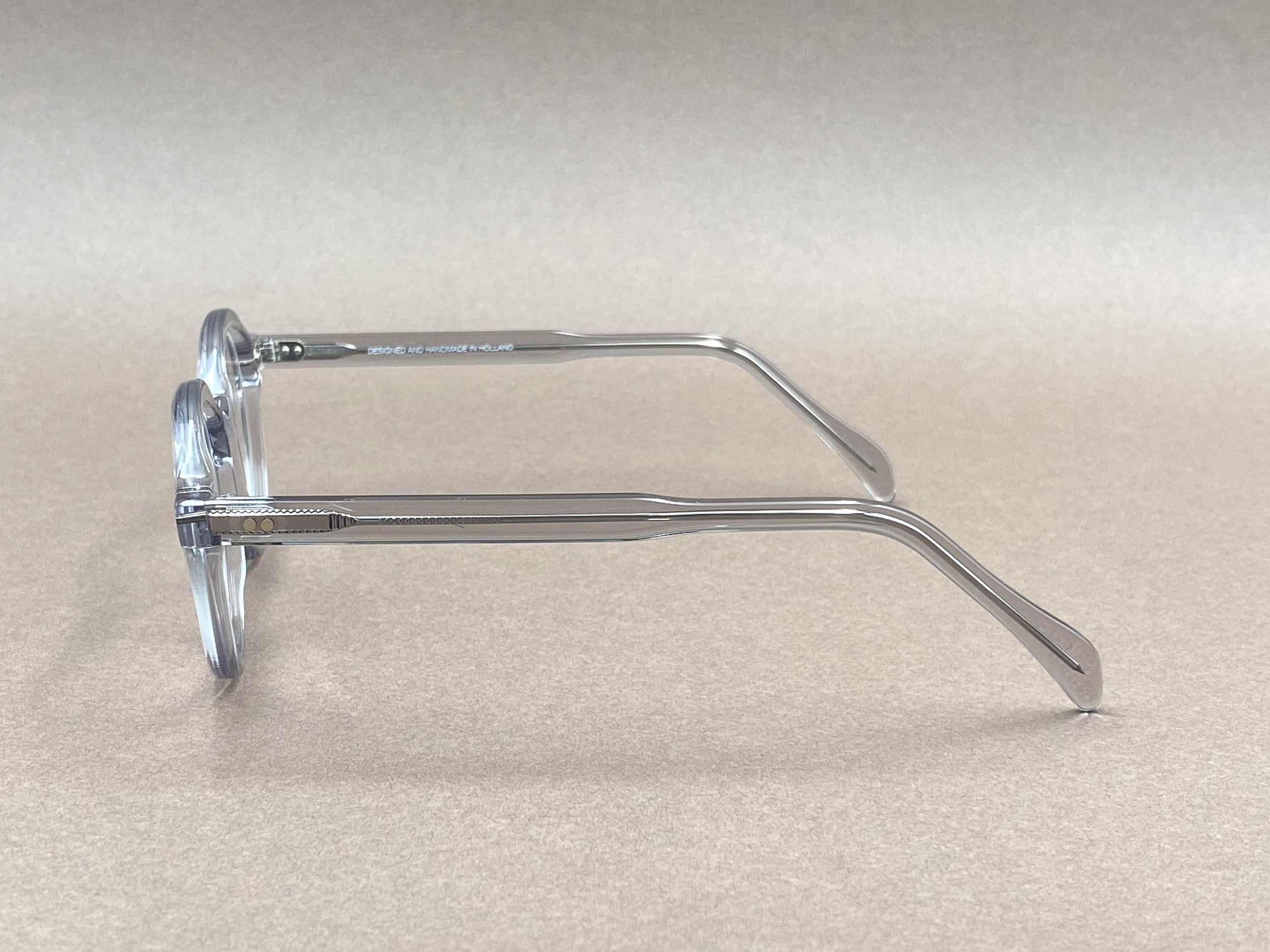 Preciosa 611 handmade glasses - clear gray
