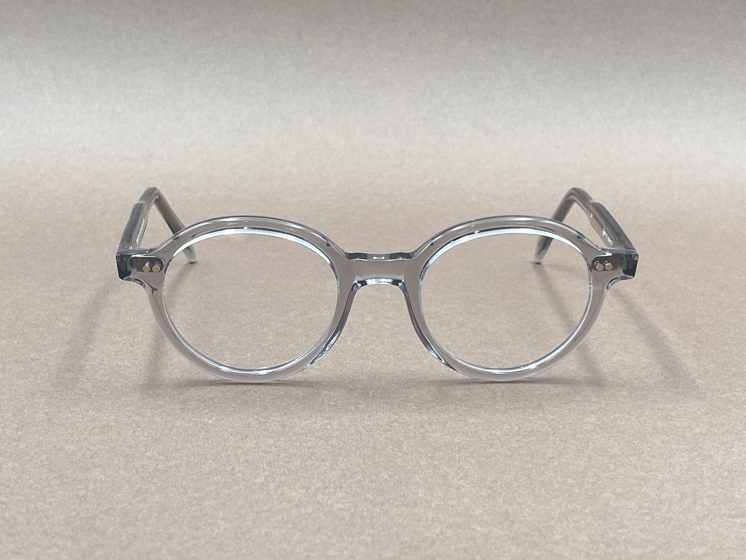Preciosa 611 handmade glasses - clear gray