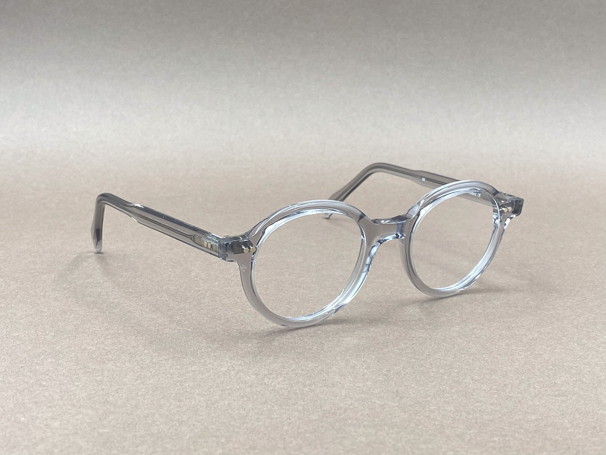 Preciosa 611 handmade glasses - clear gray