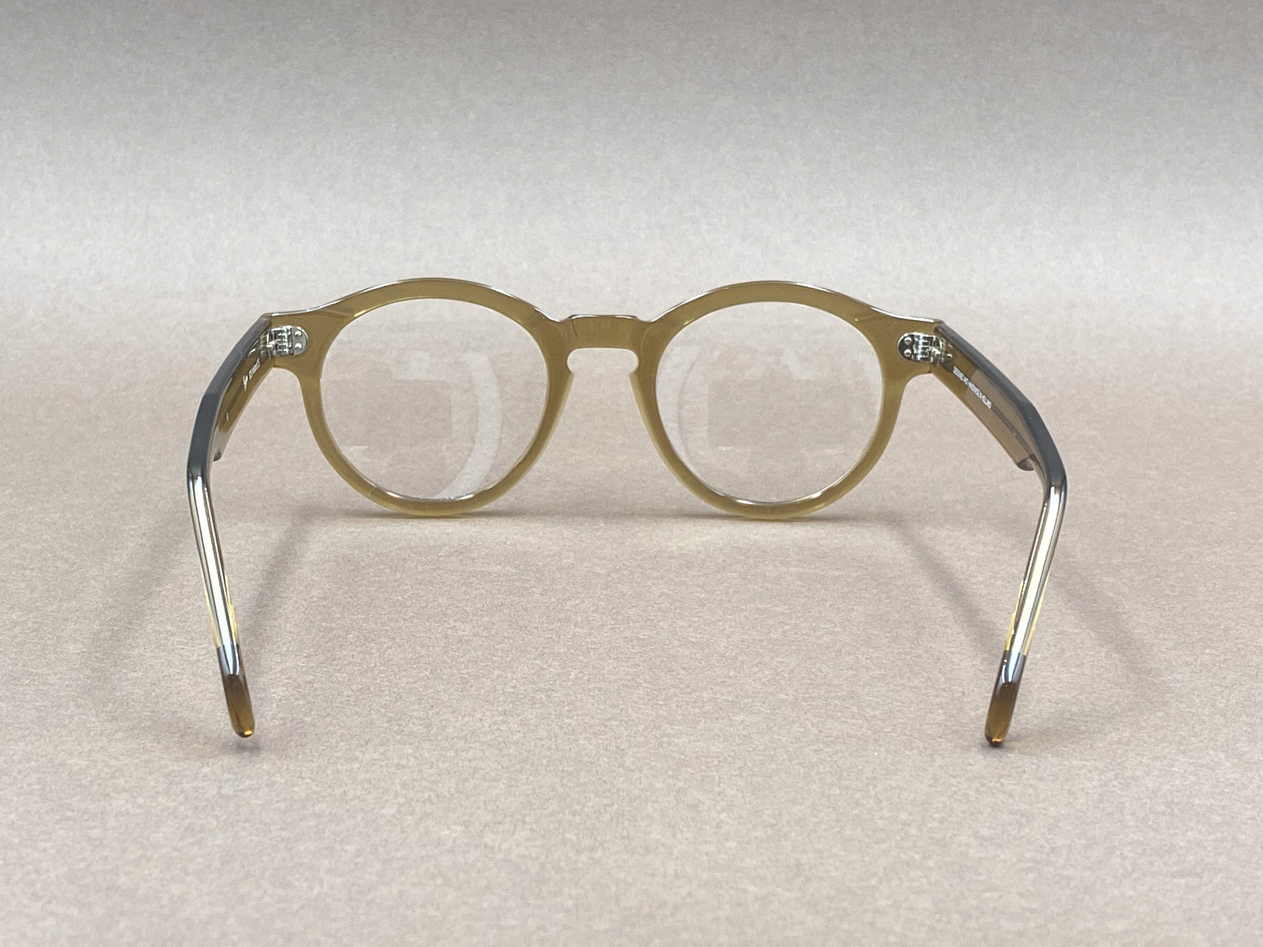 Preciosa 626 handmade glasses - transparent olive
