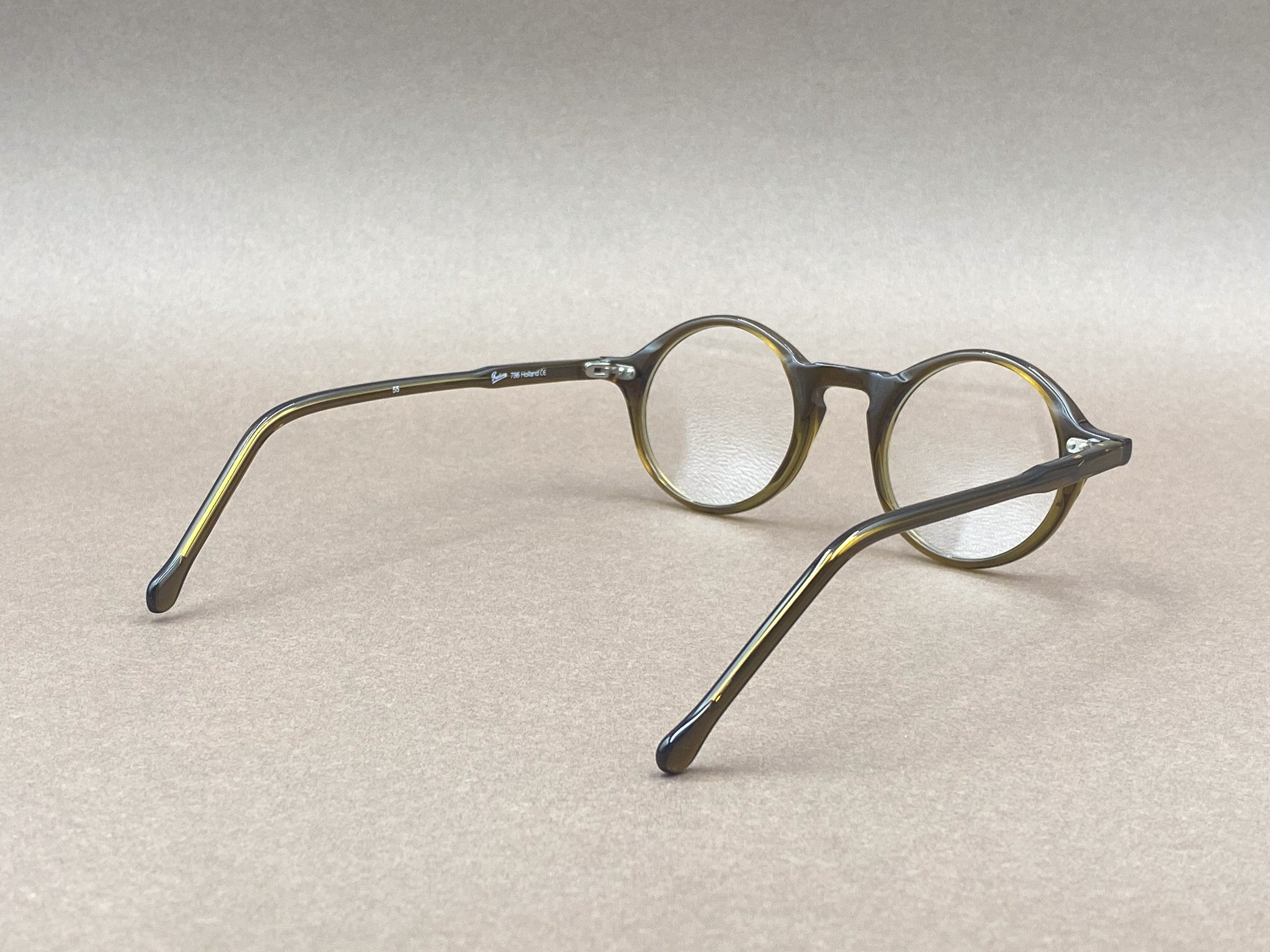 Preciosa 786 handmade glasses - dark olive green