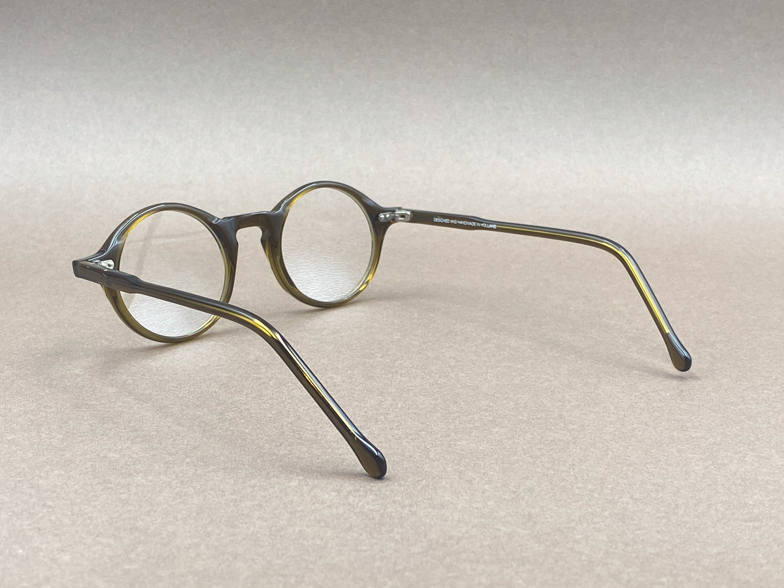 Preciosa 786 handmade glasses - dark olive green