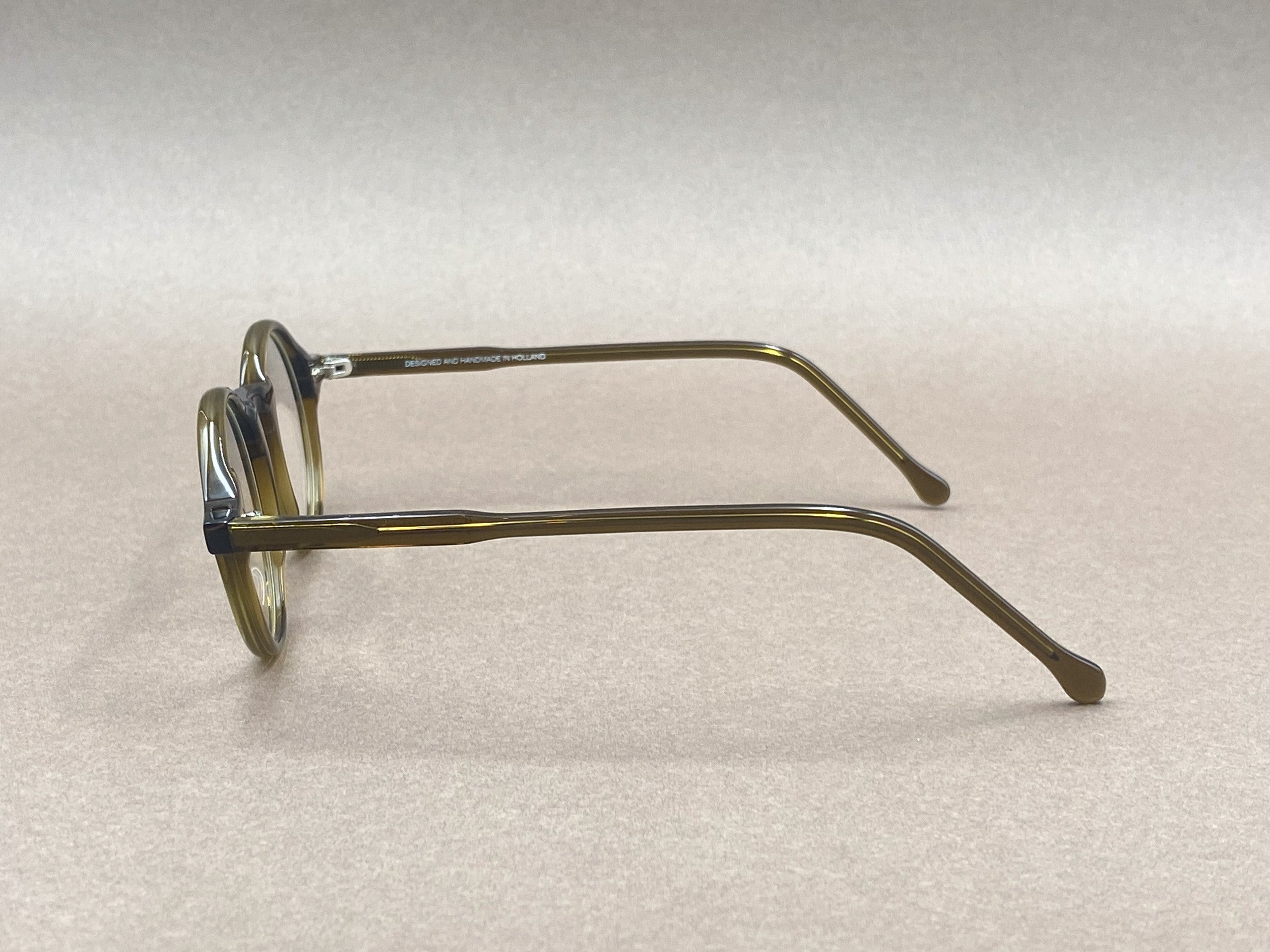 Preciosa 786 handmade glasses - dark olive green