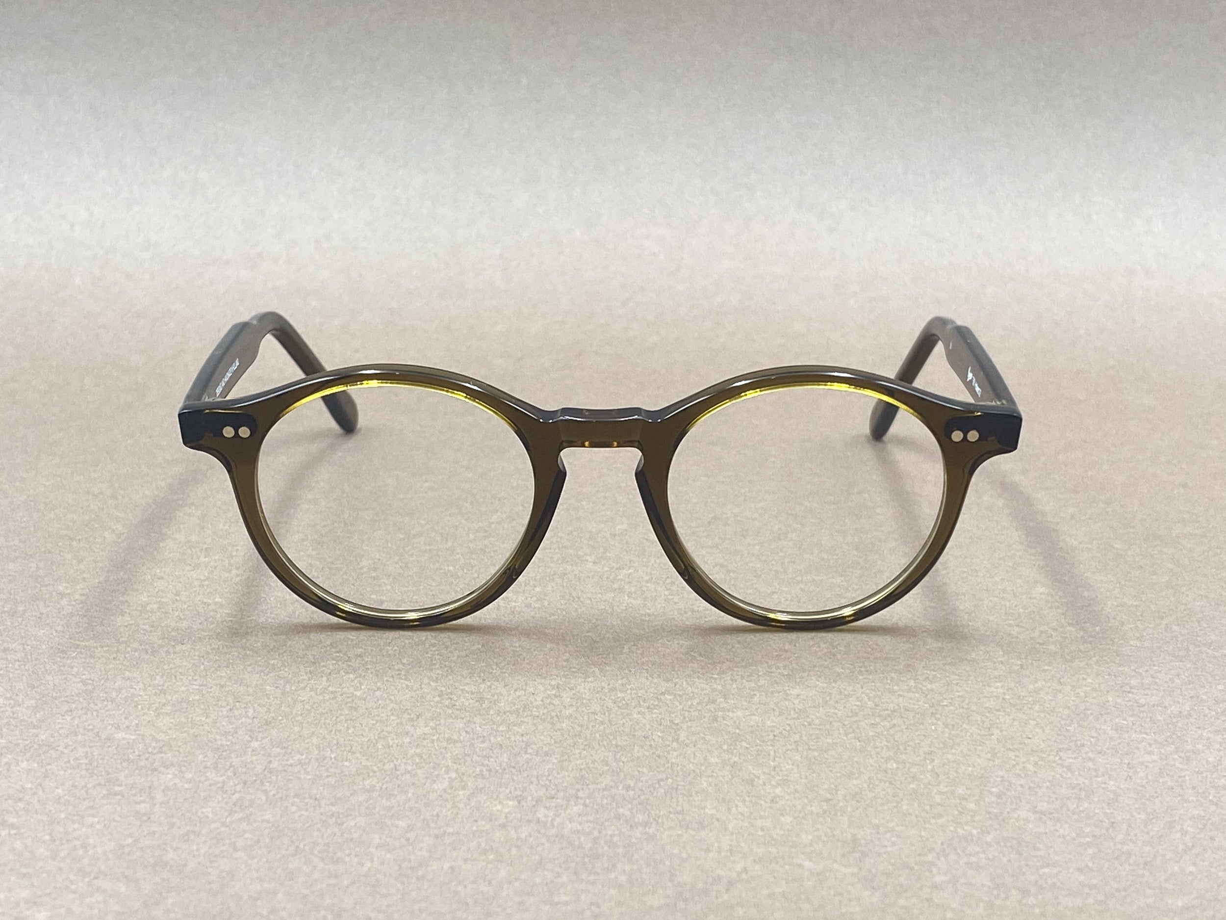 Preciosa 759 handmade glasses - dark olive green