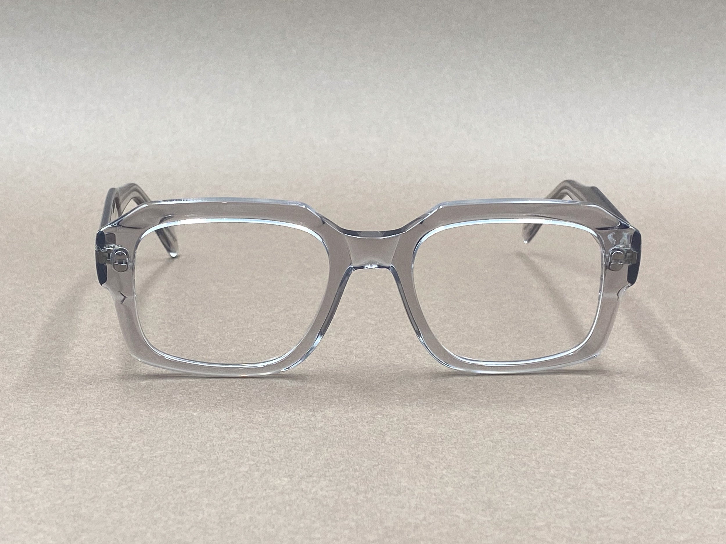 Preciosa 931 handmade glasses - clear gray